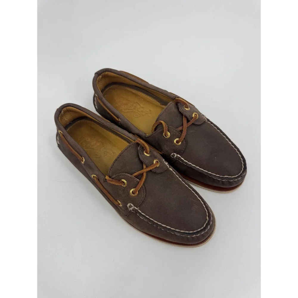 Sperry Gold Cup Authentic Original Boat Shoes Mens 7.5 M Brown Leather 0219493‎